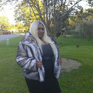 Beautiful faux fur, jacket.